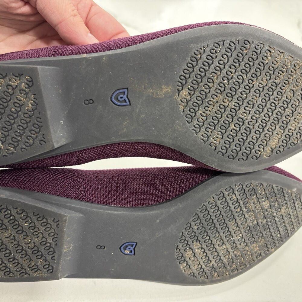 Rothys Flats Womens Size 8 The Point II Maroon And Gold Woven Shoes Slip On - Picture 6 of 7